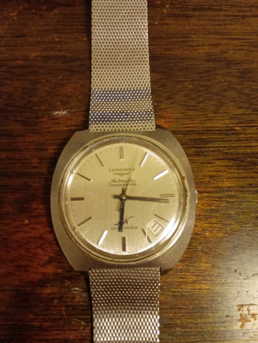ロンジン　ウルトラクロン 　クロノメーター　LONGINES　ULTRA-CHRON　CHRONOMETER　純正ベルト　可動