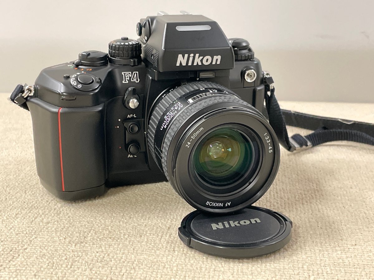 ジャンク品 Nikon F4 + AF NIKKOR 24-50mm F3.3-4.5 セット 動作確認済 ニコン フィルム一眼レフ 標準ズームレンズ