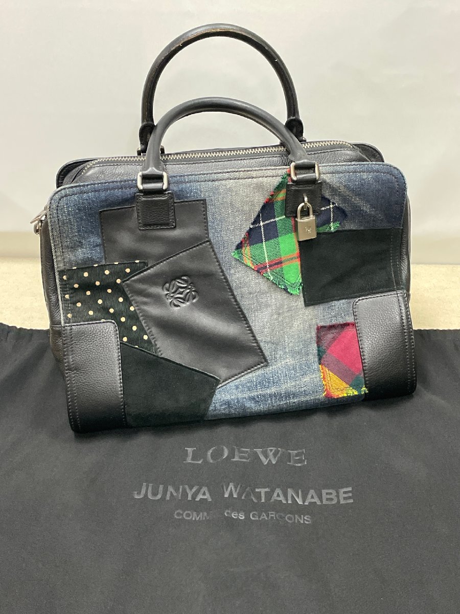 現状品 ロエベ ジュンヤワタナベ コムデギャルソン アマソナ ハンドバッグ LOEWE JUNYA WATANABE COMME des GARONS 2013AW 鍵 保存袋付