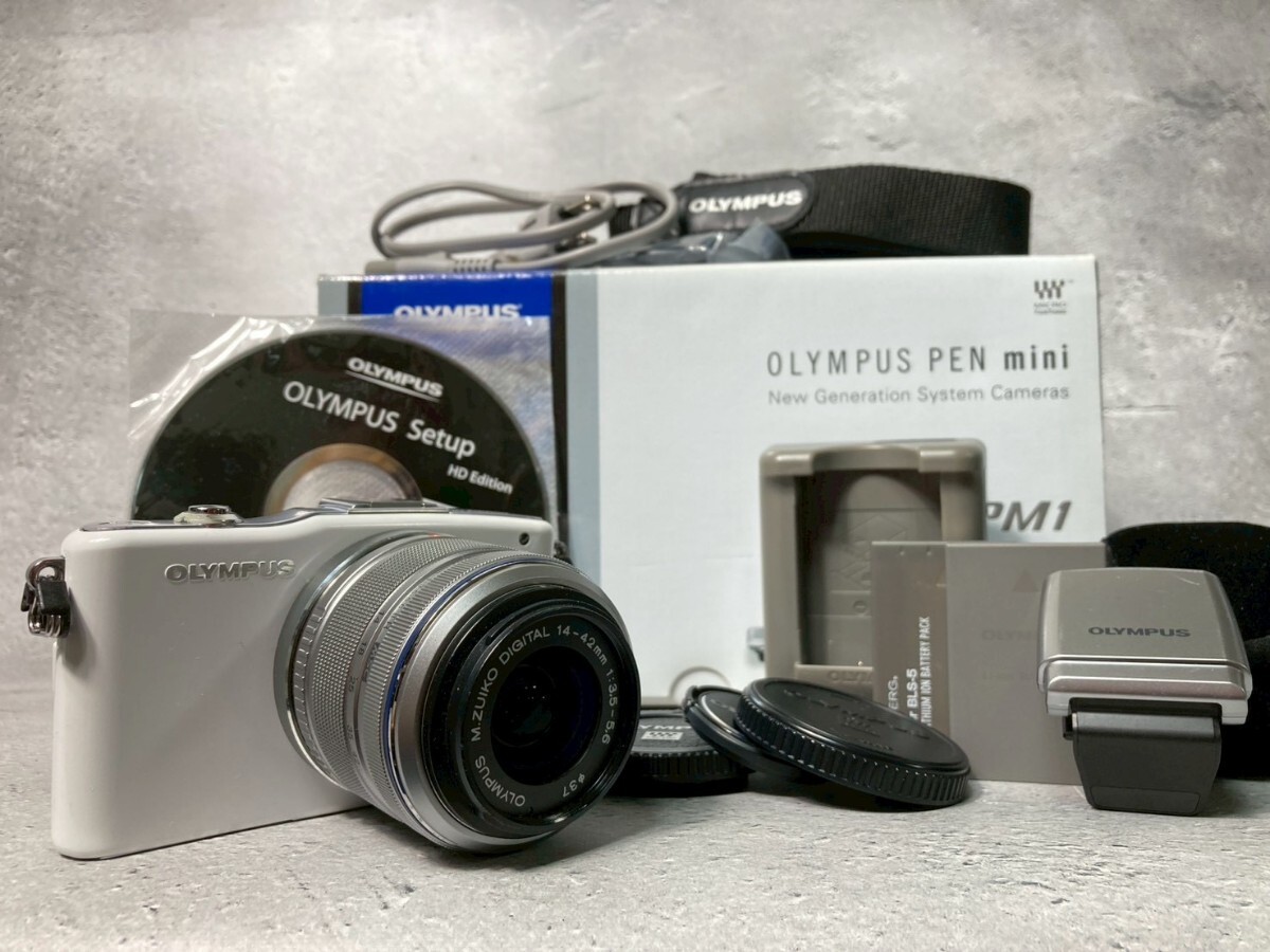 OLYMPUS オリンパス PEN E-PM1 レンズキット ミラーレス一眼カメラ 元箱付属 #19