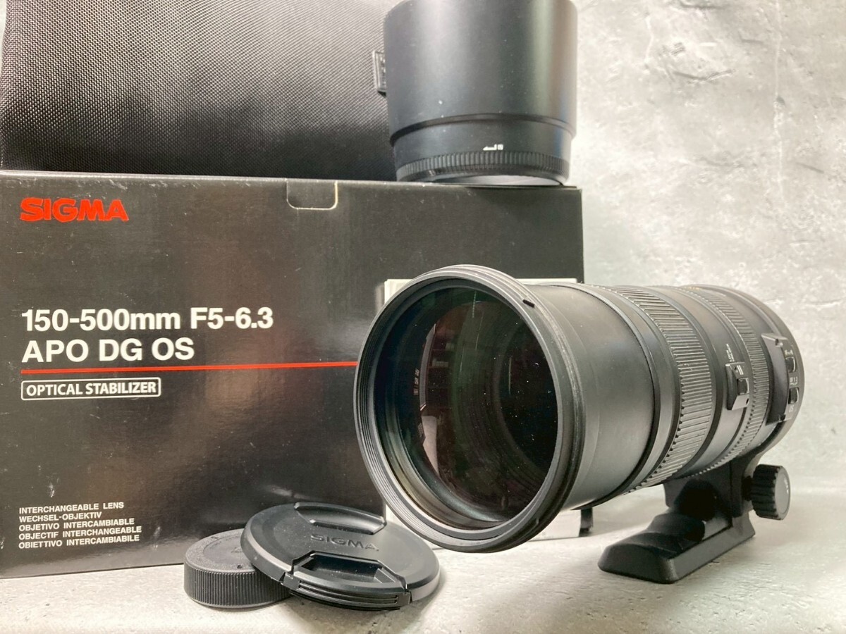SIGMA シグマ 150-500mm F5-6.3 APO DG OS HSM ニコンマウント Nikon 望遠レンズ 元箱付属 #33
