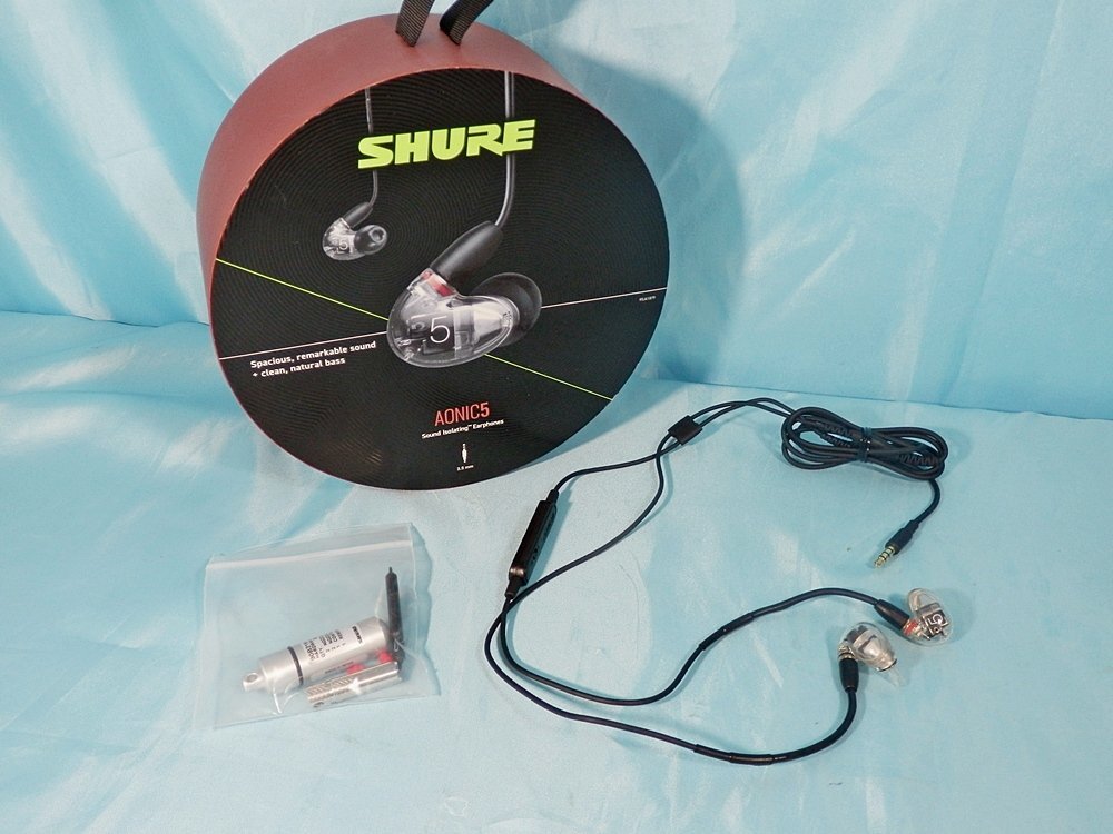 ◆ SHUREシュア AONIC 5 クリアー [SE53BACL+UNI-A] 高遮音性イヤホン ◆