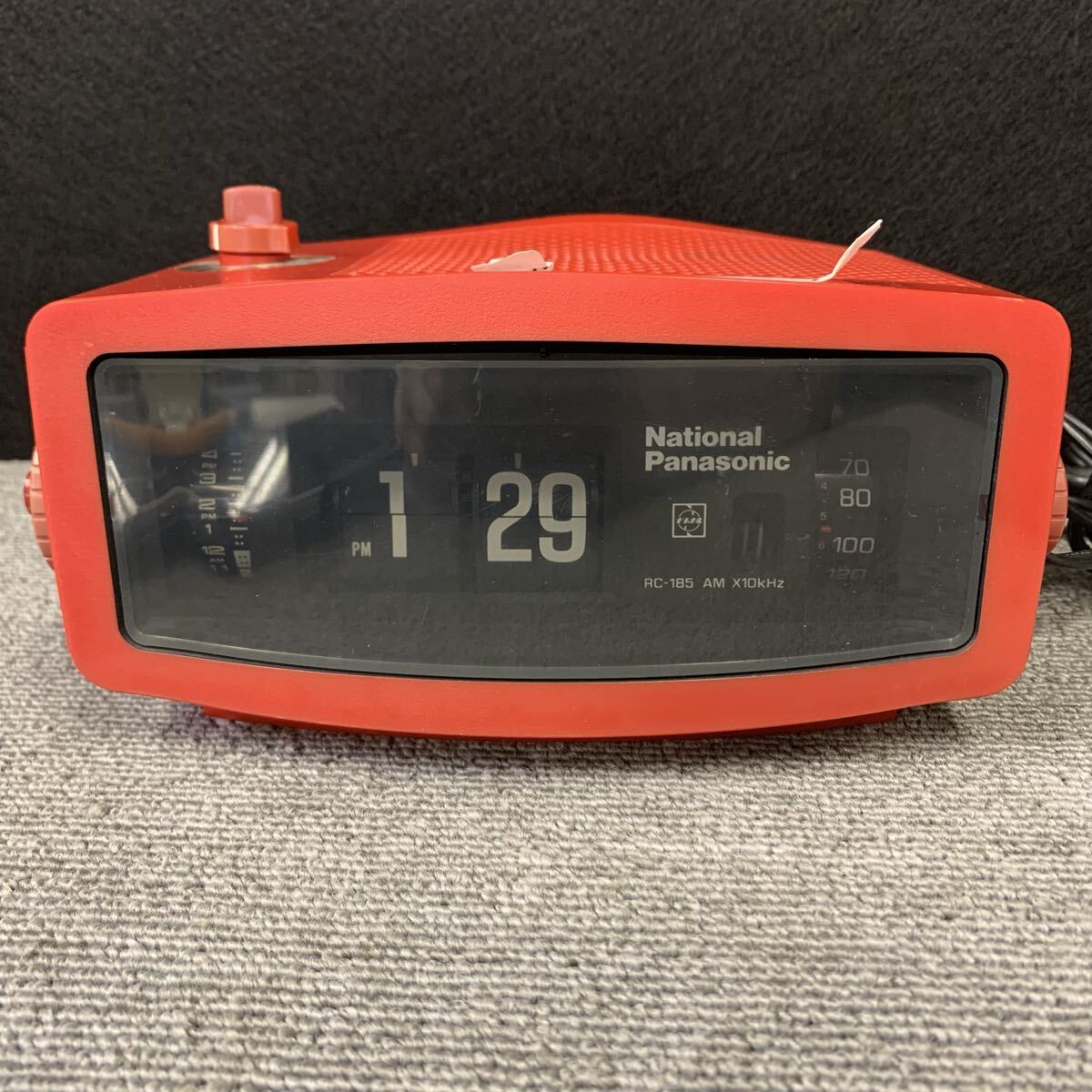 △【売り切り】National Panasonic／ナショナルパナソニック パタパタ時計 ラジオ付き RC-185