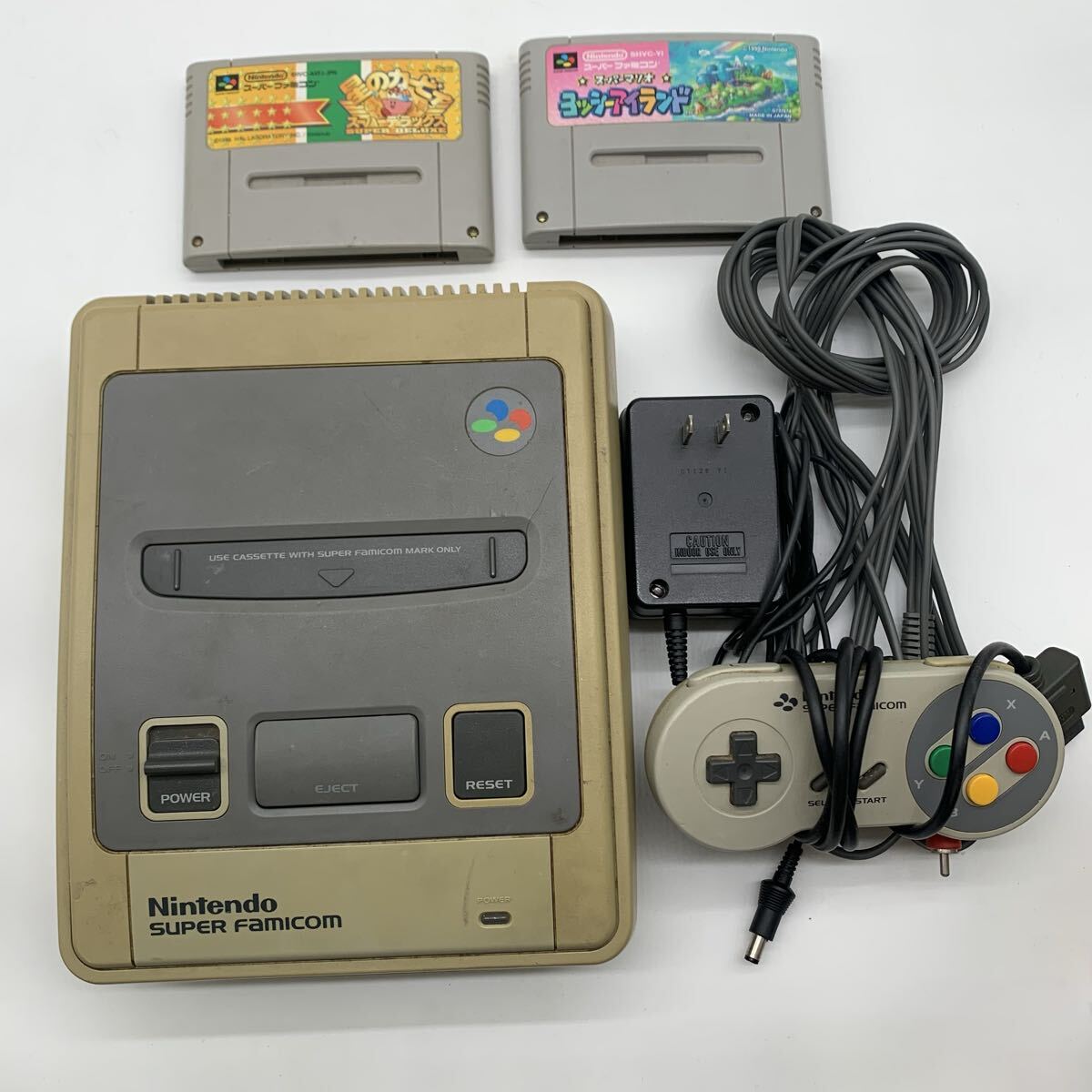 □【売り切り】Nintendo（任天堂）スーパーファミコン SHVC-001 ソフト2本付き！