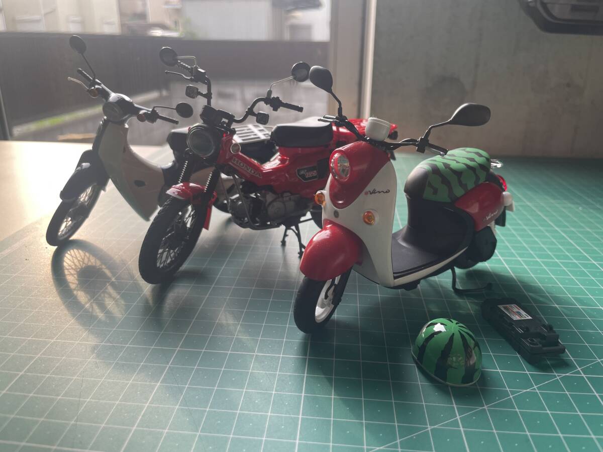 1/12 NEXT3 ホンダ CT125・スーパーカブ110・アオシマ1/12充電させてもらえませんか？ E-Vino　完成品