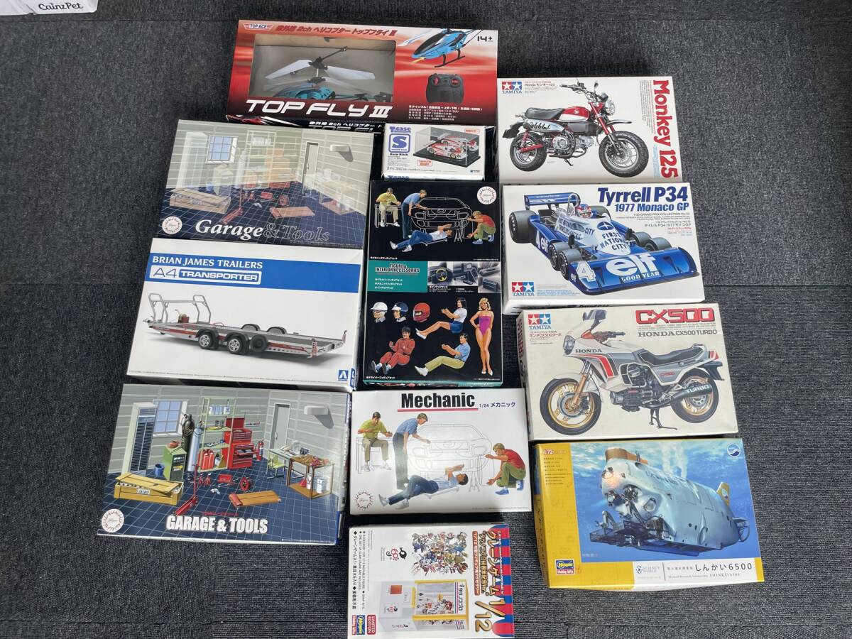 ジャンク　自動車プラモデルなど　13点　未開封新品から　お手付き品　欠品ありなど　まとめて