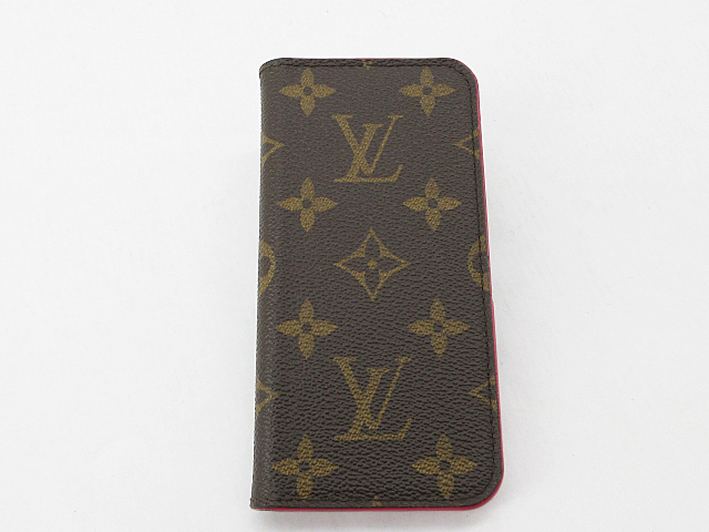 k71259-ap [送料650円]中古▼LOUIS VUITTON ルイヴィトン モノグラム アイフォンケース スマホケース M61628 ピンク [171-260614]