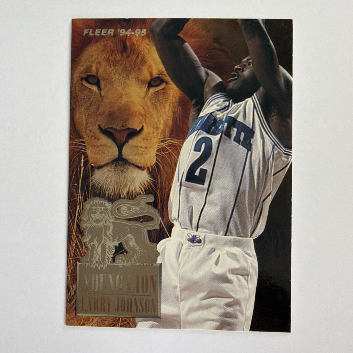 FLEER '94-95 YOUNG LION LARRY JOHNSON NBAカード バスケットボールカード Fleer