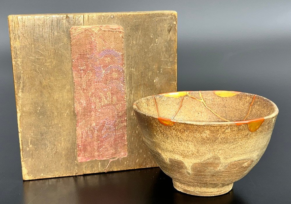【江】唐津茶碗 口径約10.5×高さ6cm 木箱 古美術品(茶道具茶器湯呑)AXZ2192 OTkjmj LTDBujhn