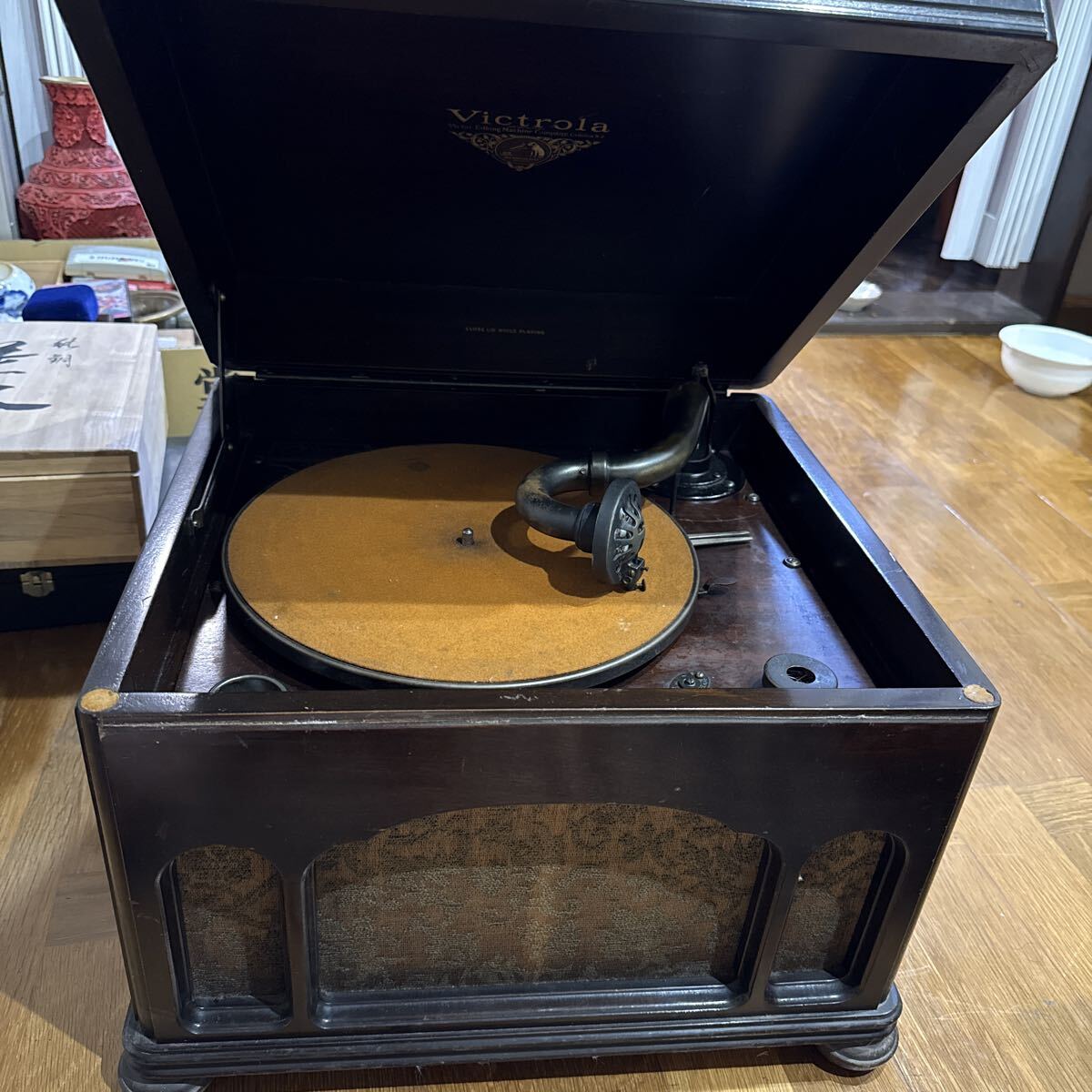Victrola ビクトローラ VV1-90 蓄音機 アンティーク レトロ 昭和レトロ 卓上蓄音機