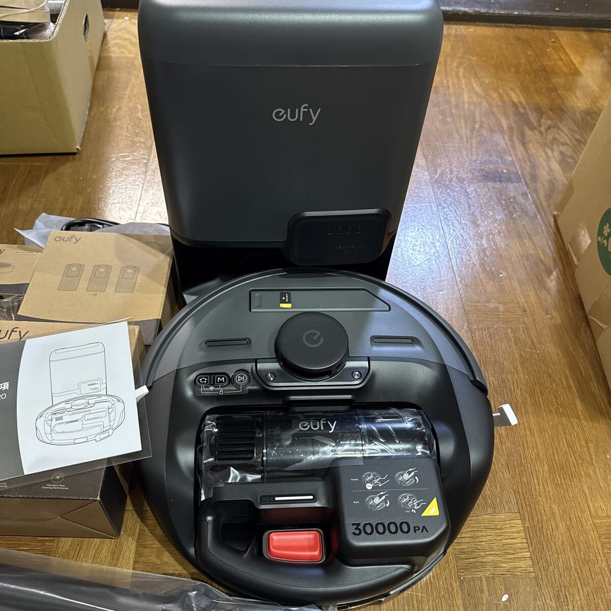 GUFY Robot Vacuum 3-in-1 E20 ロボット掃除機 自動ゴミ収集ドック付き 30000PA 新品未使用 