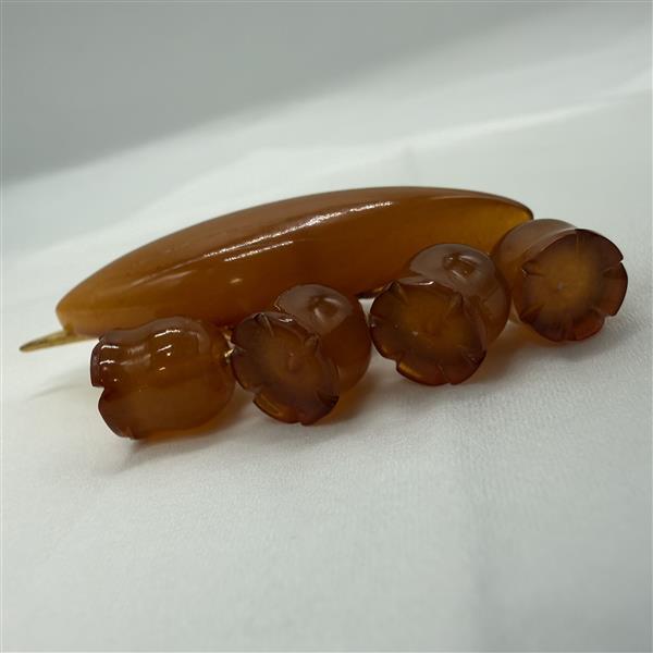 1円 出品 18K 金金具 べっ甲風 アクセサリー ブローチ 重さ 約8g ヴィンテージ アクセサリー 現状品 個人保管品 アンティーク 19517