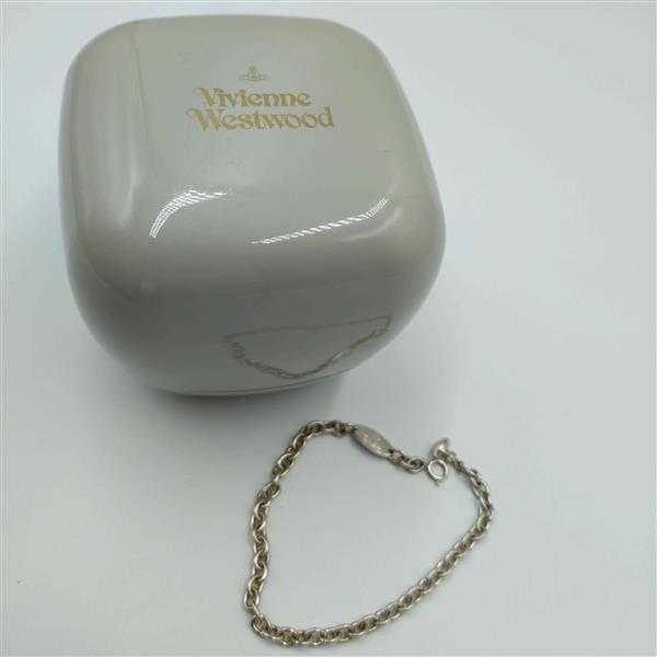 1円 出品 Vivienne Westwood ヴィヴィアンウエストウッド SV925 重量約5.6g オーブ ブレスレット レディース シルバーカラー 箱付き 20930