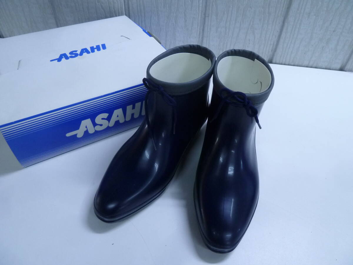 ☆彡未使用・保管品　ASAHI　Ripe　レインシューズ　ネイビー　23.0EEE　ビニル底　☆彡