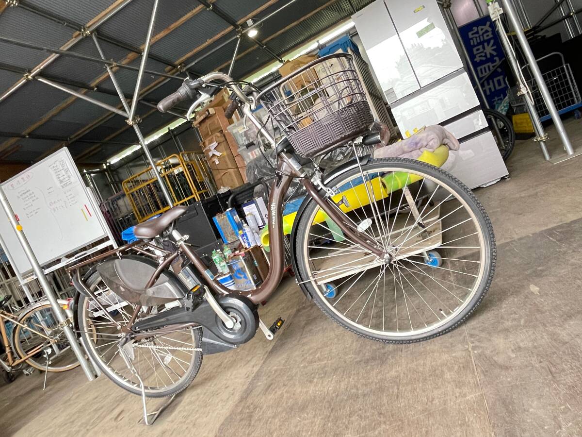 YK05435 YAMAHA PAS With 電動アシスト自転車 カギ・充電器・バッテリー有 走行可 直取限定 中古 現状品
