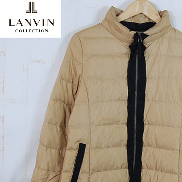ランバンオンブルーLANVIN en Bleu■ダウン コート スタンドカラー ポリエステル ジップアップ レディース■38■ ※NK6601212