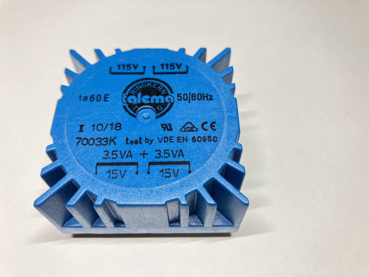 Nuvotem Talema トロイダルトランス 30033K 7VA 15V×2