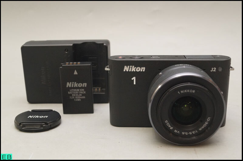 税込◆Nikon◆ミラーレス一眼カメラ 1 J2 ブラック レンズ 10-30mm 1：3.5-5.6 充電器付 通電確認済 -1518
