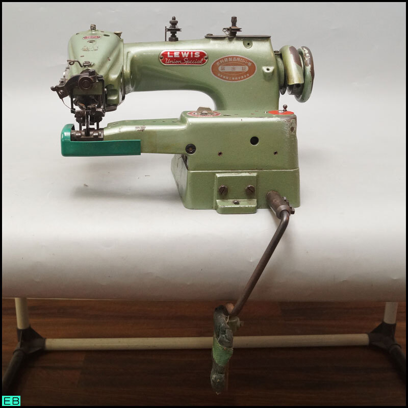 税込◆LEWIS◆工業用ミシン MODEL 150-2 手回し針上下動作OK 日本製 ルイス 裁縫 手芸 レトロ ヴィンテージ-1465