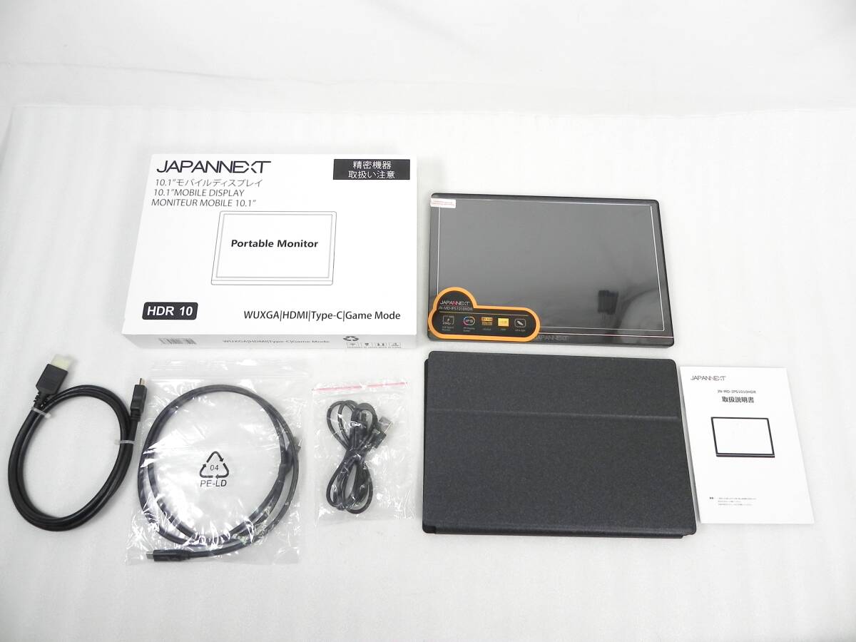 [R7880]☆美品★JAPANNEXT モバイルモニター 10インチ JN-MD-IPS1010HDR 付属品付 HDMI Type-C