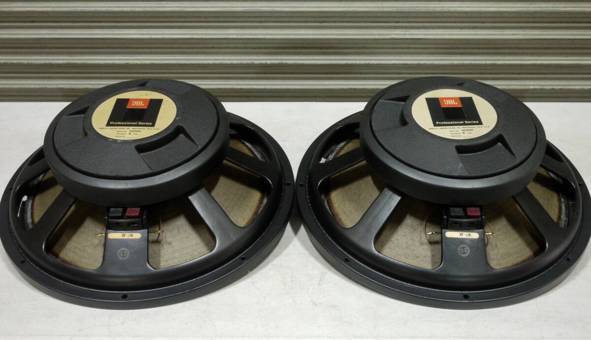 JBL★2235H★15インチ★38cmウーファーユニット★2台SET★再出品★フェライトマグネット★音出し確認済み★要エッジ交換★現状ジャンク品
