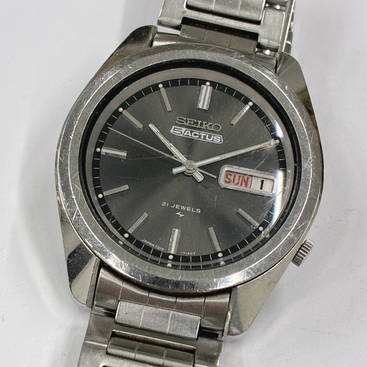 稼動品 セイコー SEIKO 5ACTUS 7019-7040 腕時計 5アクタス 21石 デイデイト ウォッチ ファッション #31785⑪