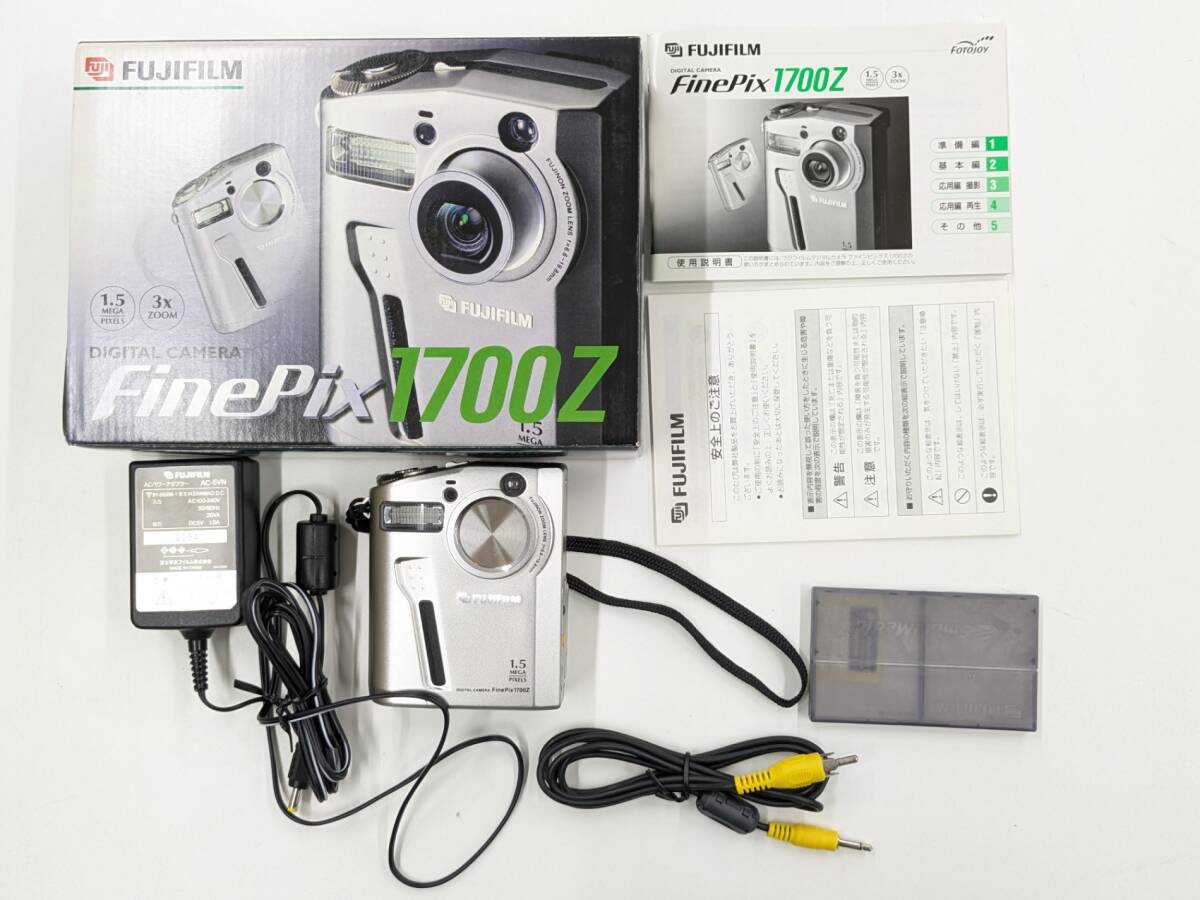 富士フイルム FUJIFILM ファインピクス FinePix 1700Z デジカメ f=6.6-19.8mm 【バッテリー注意】メモリーカード 16MB 充電機付 箱 #52288