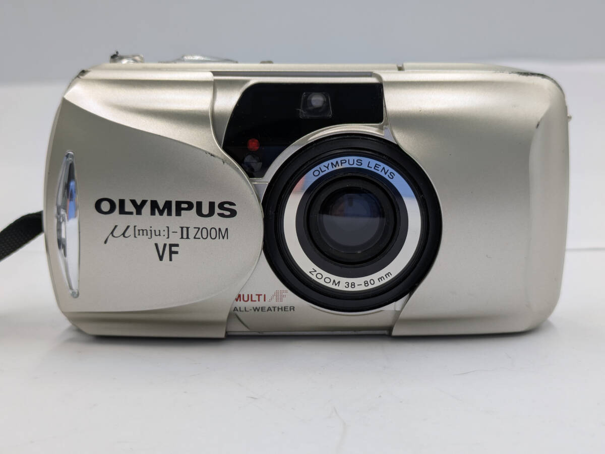 オリンパス OLYMPUS μ-Ⅱ ZOOM VF シャッターOK ミュー ズーム フィルムカメラ レトロ 通電確認済み ジャンク 動作未確認 #23218⑥