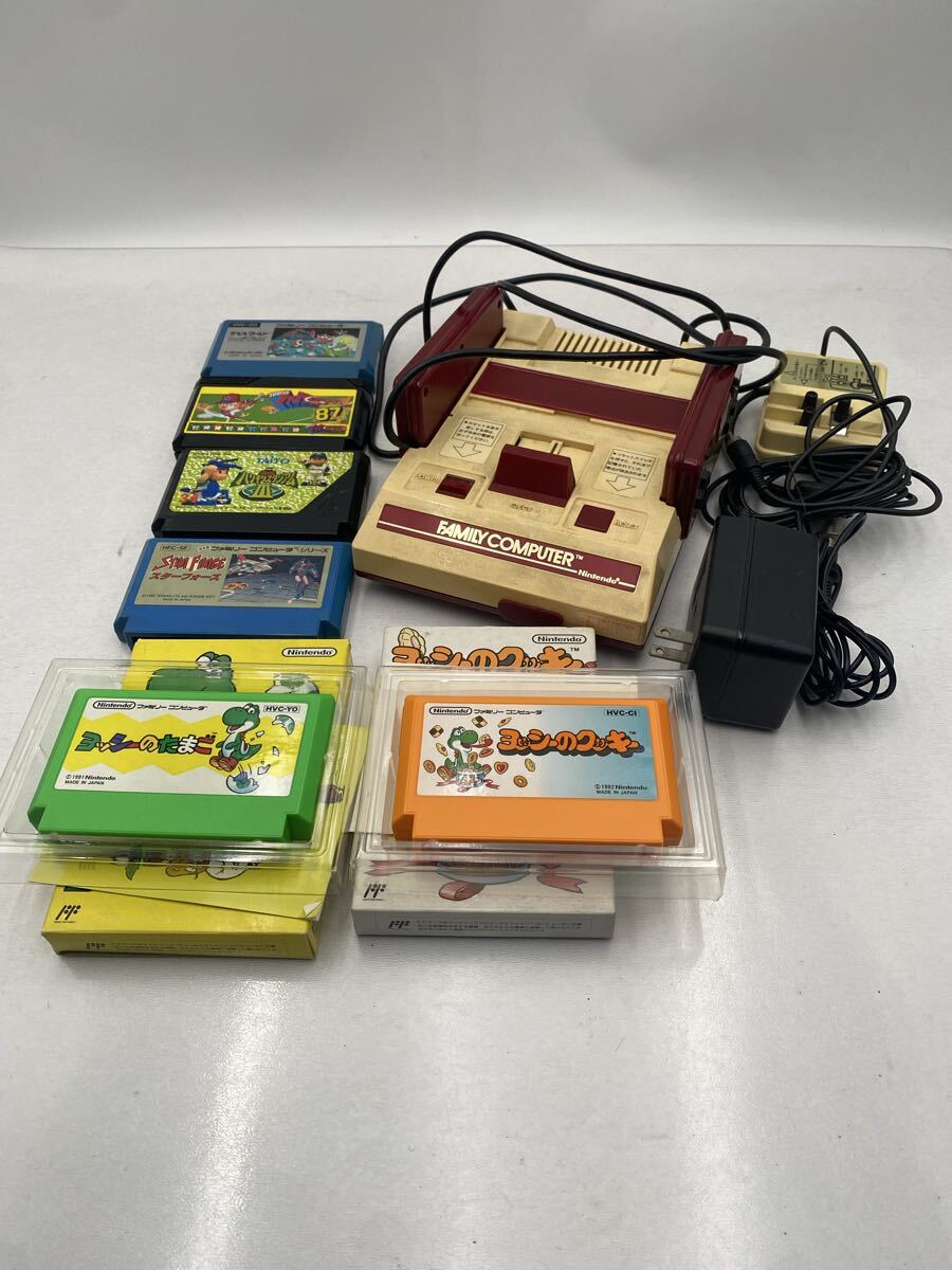 A【500円スタート】Nintendo ファミリーコンピュータ ソフト6本セット HVC-001 任天堂 ニンテンドー ファミコン ヨッシー ファミスタetc…