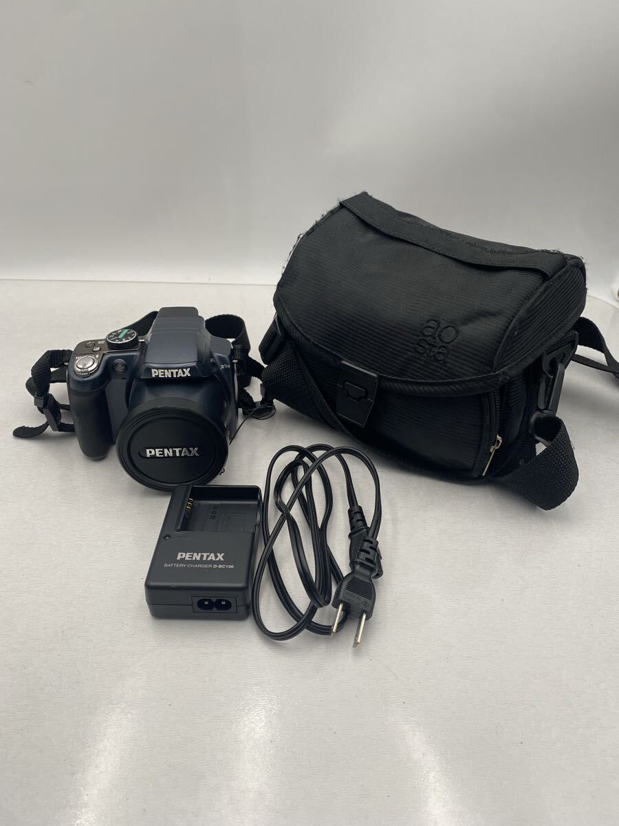 A【500円スタート】PENTAX X90 コンパクトデジタルカメラ ペンタックス 4.6mm-119.6mm 26倍ズーム 充電器 ソフトケース付き aosta