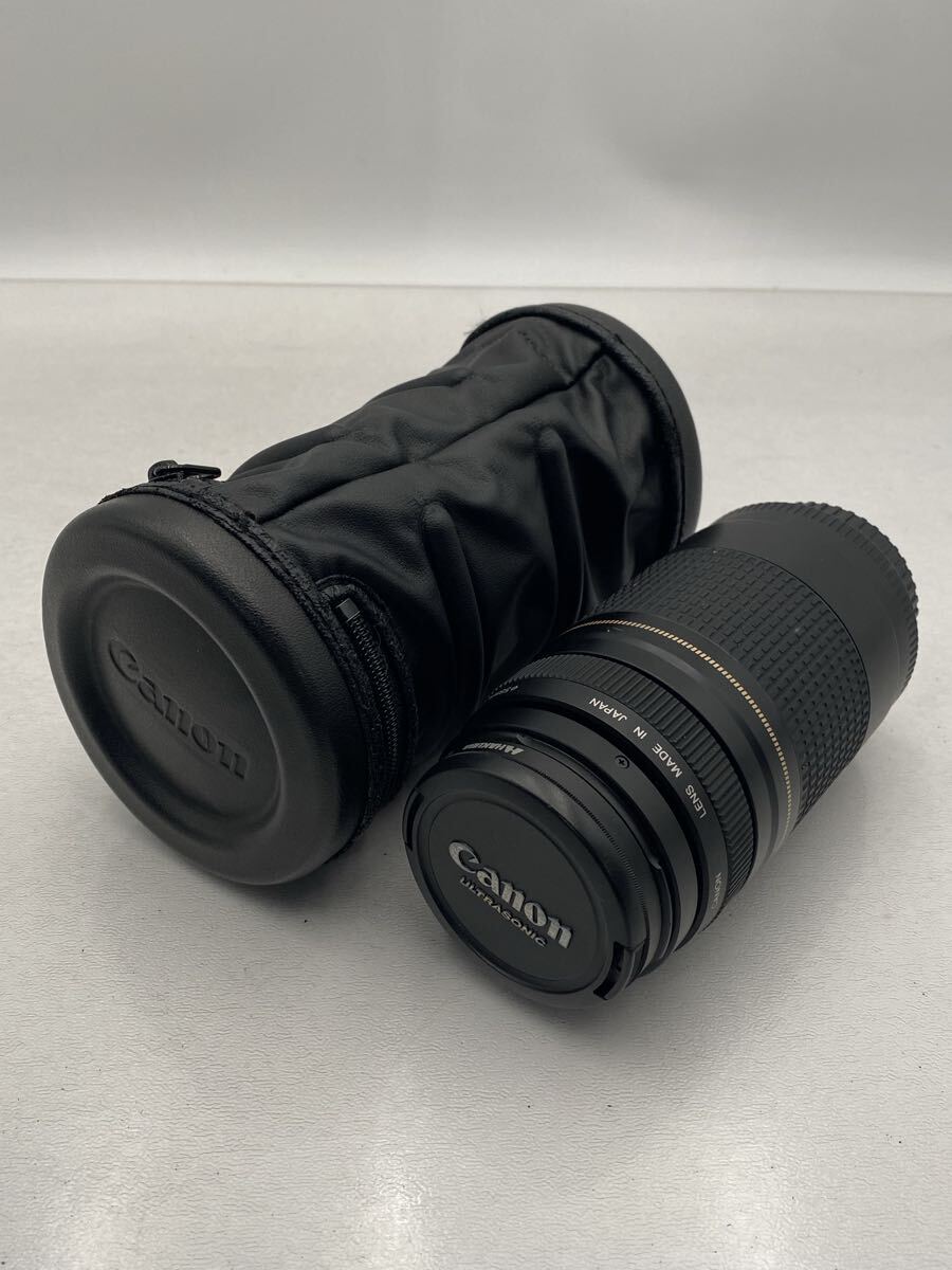 A【500円スタート】Canon 望遠ズームレンズ EF 75-300mm F4-5.6 Ⅱ USM ULTRASONIC キャノン ZOOM LENS 一眼レフ カメラ ケース付き