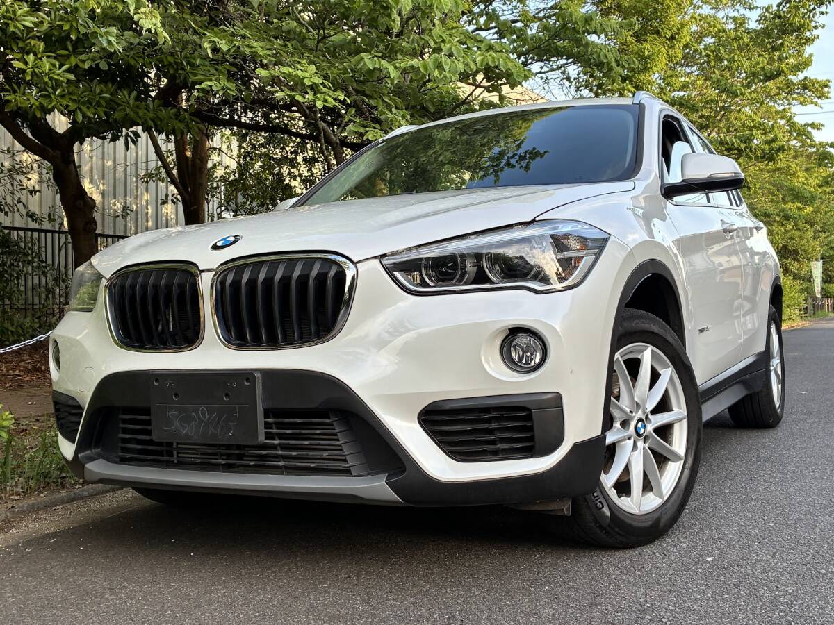 売り切りBMW X1 XDriveディーゼルターボ 4WD 6.4万Km 車検2年付き 純正ナビ Bカメラ ETC Bluetooth 純正17インチアルミホイール 
