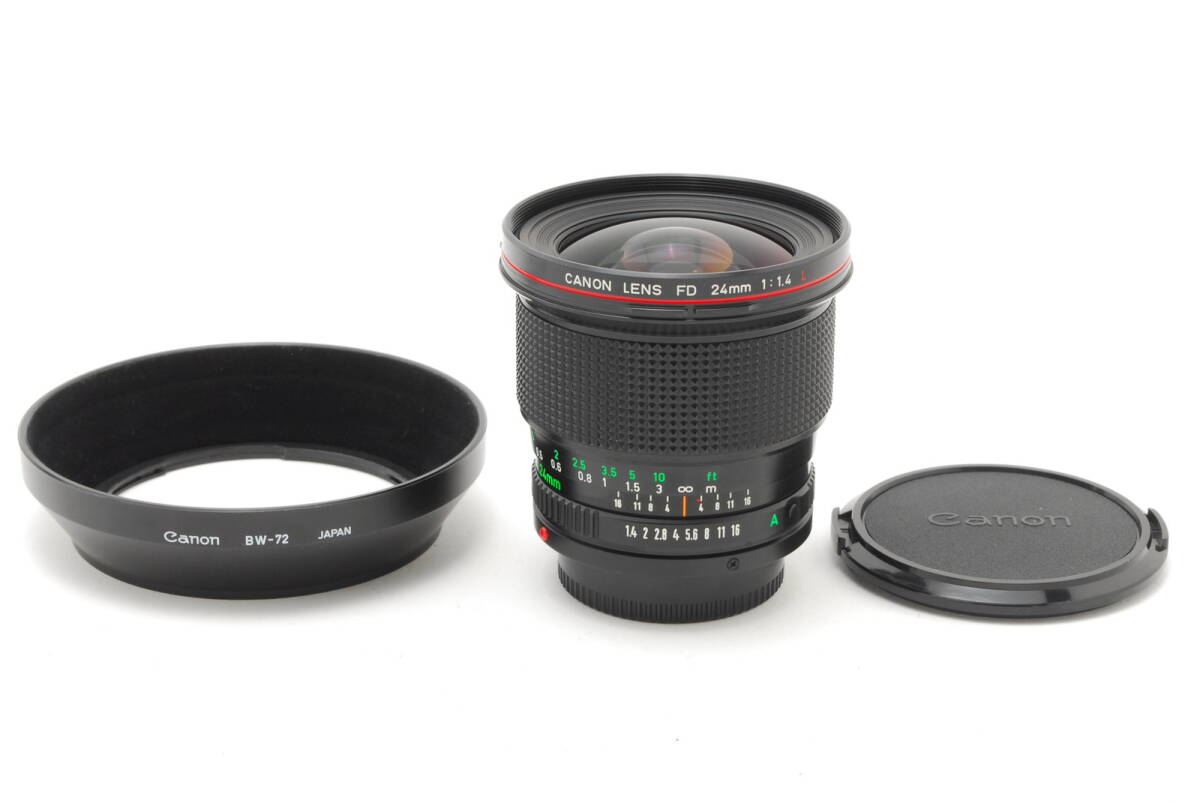 1円スタート　希少品　Canon New FD NFD 24mm F/1.4 キヤノン　キャノン　動作品　美品　単焦点　広角レンズ　一眼レフ　フィルムカメラ