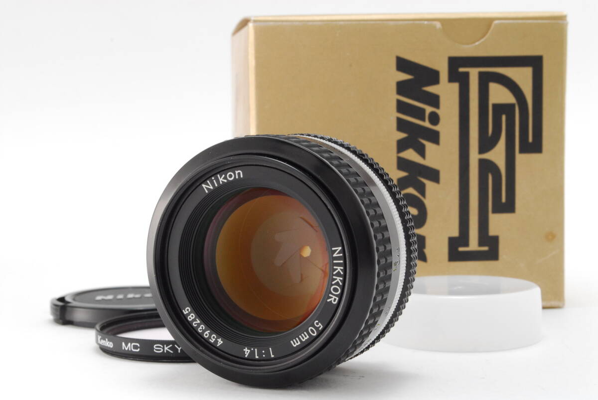 1円スタート Nikon Ai Nikkor 50mm F1.4 Ai ニコン Fマウント 単焦点レンズ 元箱付 動作品