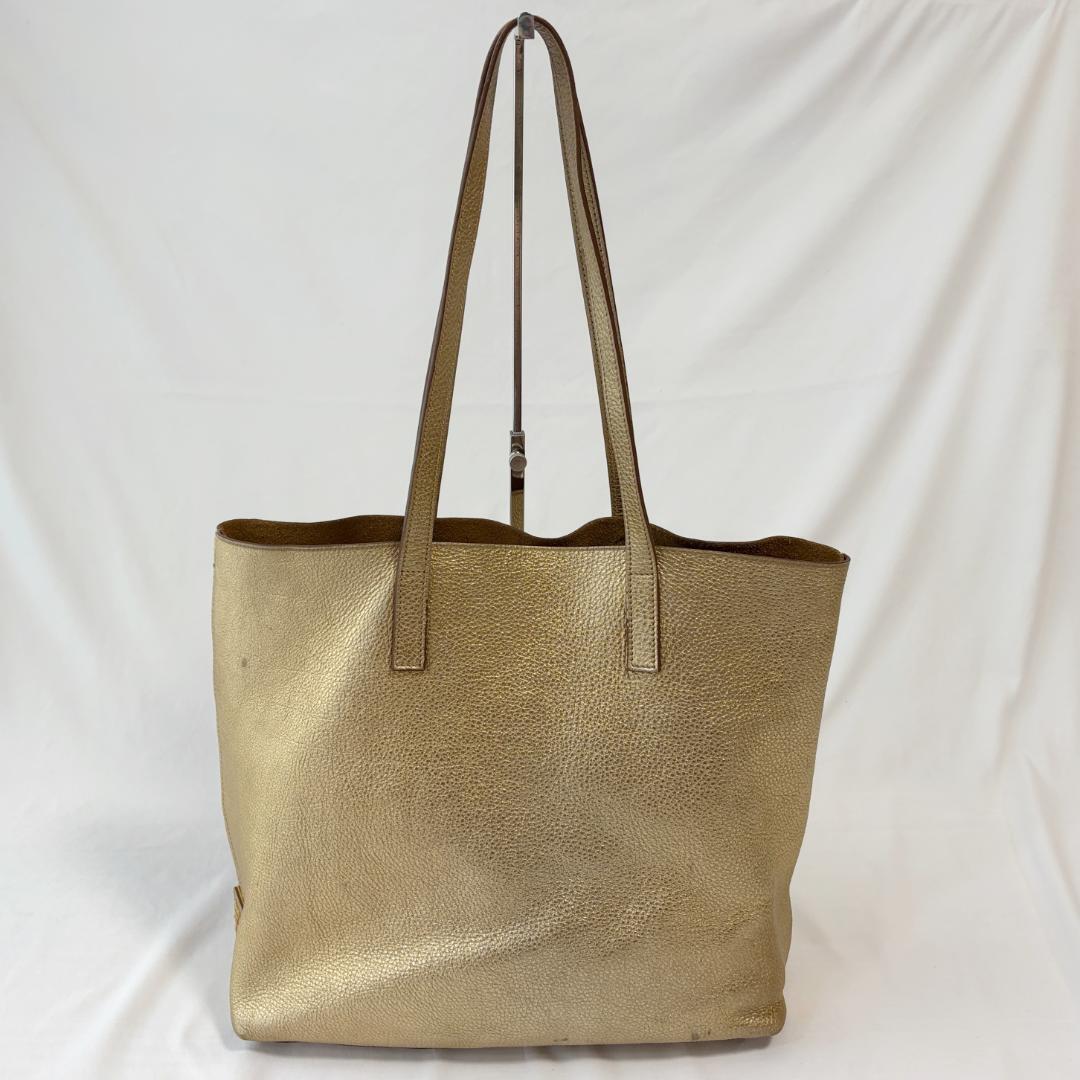 ■1円〜 ＜良品＞■PRADA プラダ トートバッグ 肩掛け レザー 本革 通勤 普段使い お洒落 上品コーデ ゴールド 管:2605300