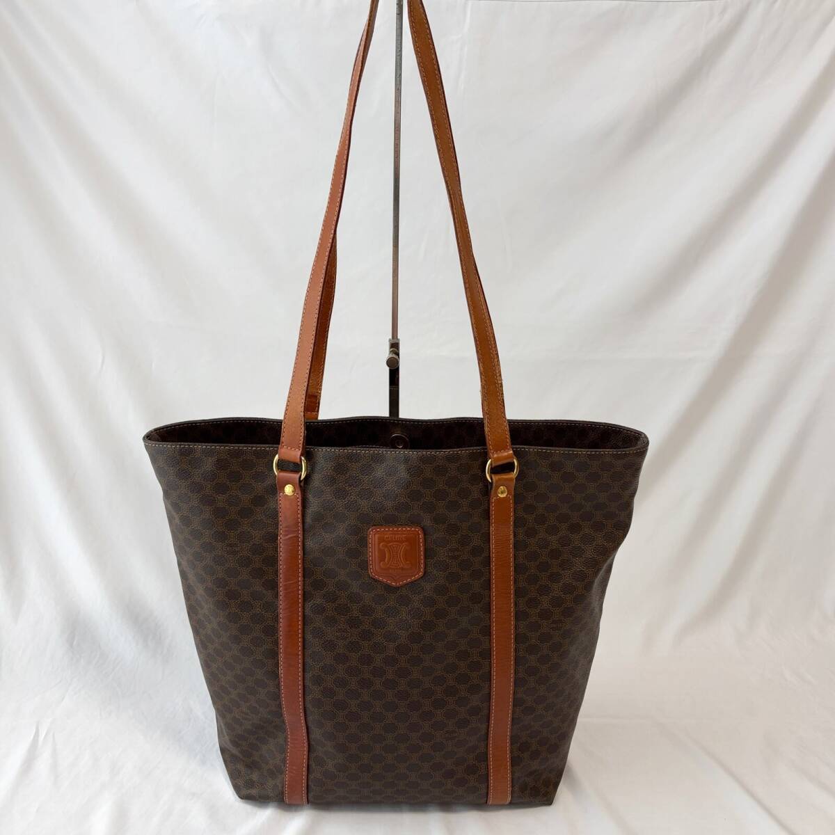 ■1円〜 ＜良品＞■CELINE セリーヌ マカダム トートバッグ PVC レザー 肩掛け ブラウン 管:2606041