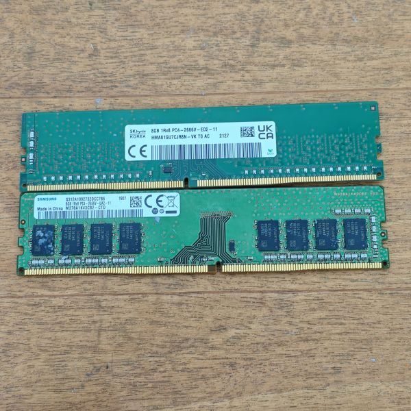 パソコンメモリ DDR4-2666 8GB x 2 合計16GB 6