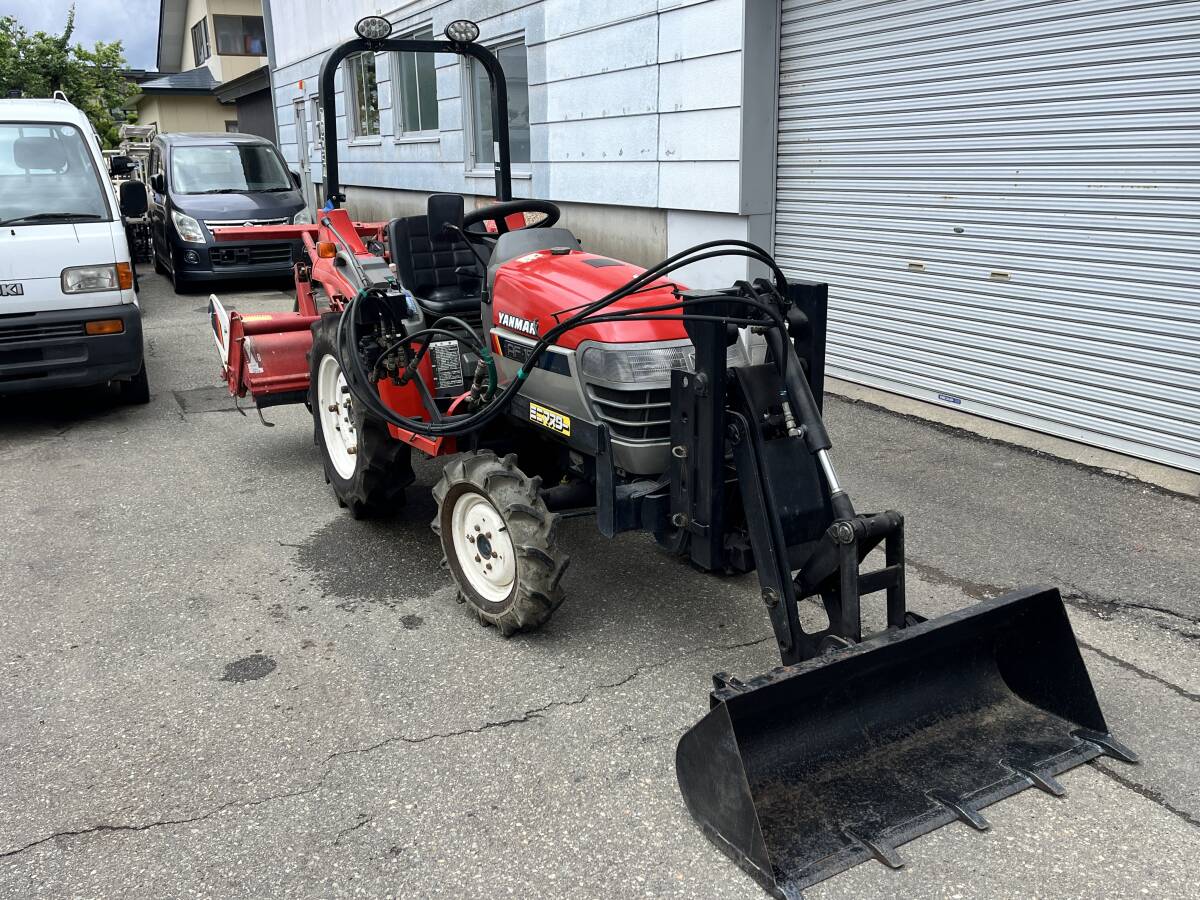 横手発 ヤンマー トラクター AF-15 ロータリー付 ミニマスター フロントローダーバケット付 4WD 600時間 売切!!