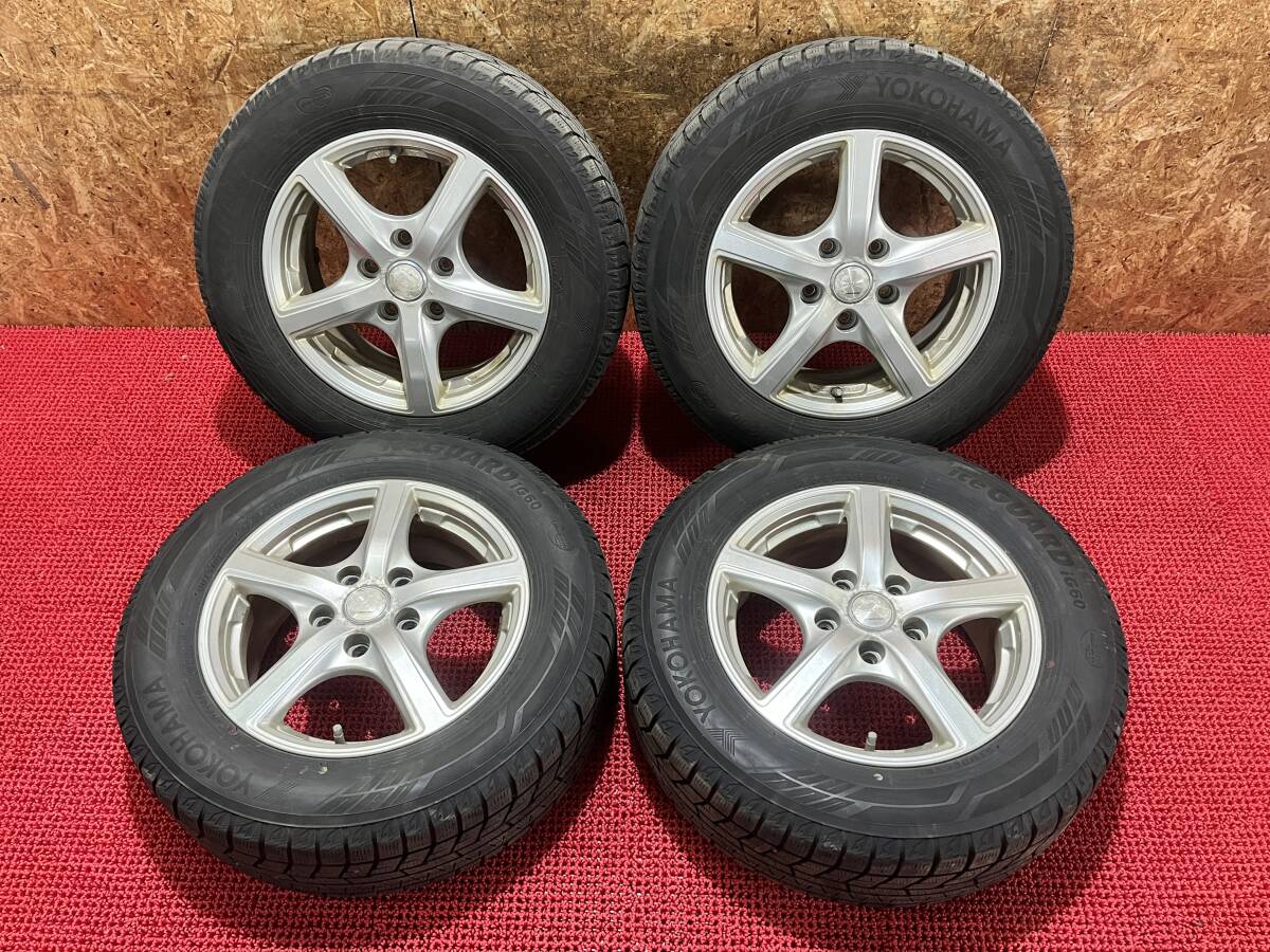 マナレイスポーツ ユーロスピード 15×6J ＋50 5穴 PCD114.3 ヨコハマ アイスガード iG60 195/65/R15 売切!!