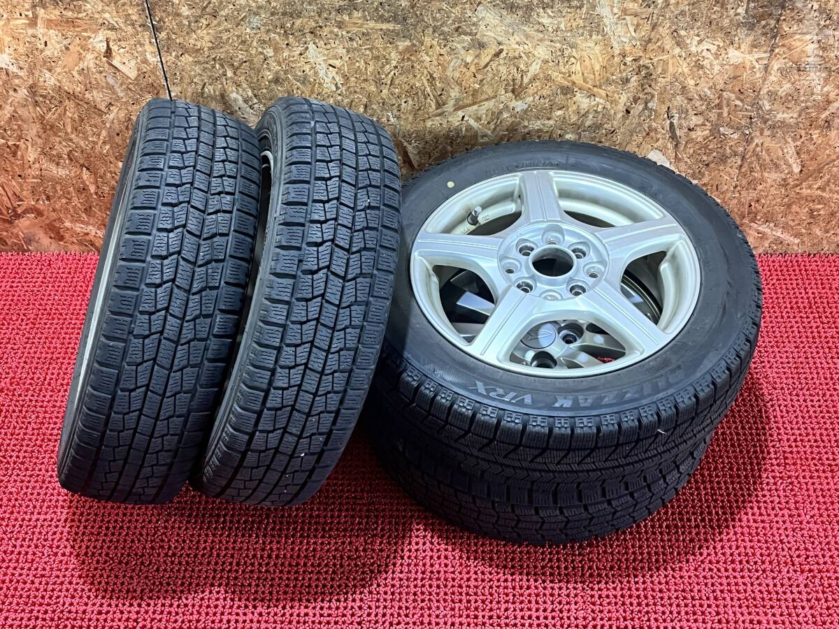 ダイハツ純正 14×4.5J ＋45 ノーストレック 155/65/R14 3本 汎用 14×4.5J ＋43 4マルチ PCD100,114.3 ブリヂストン VRX2 1本 売切