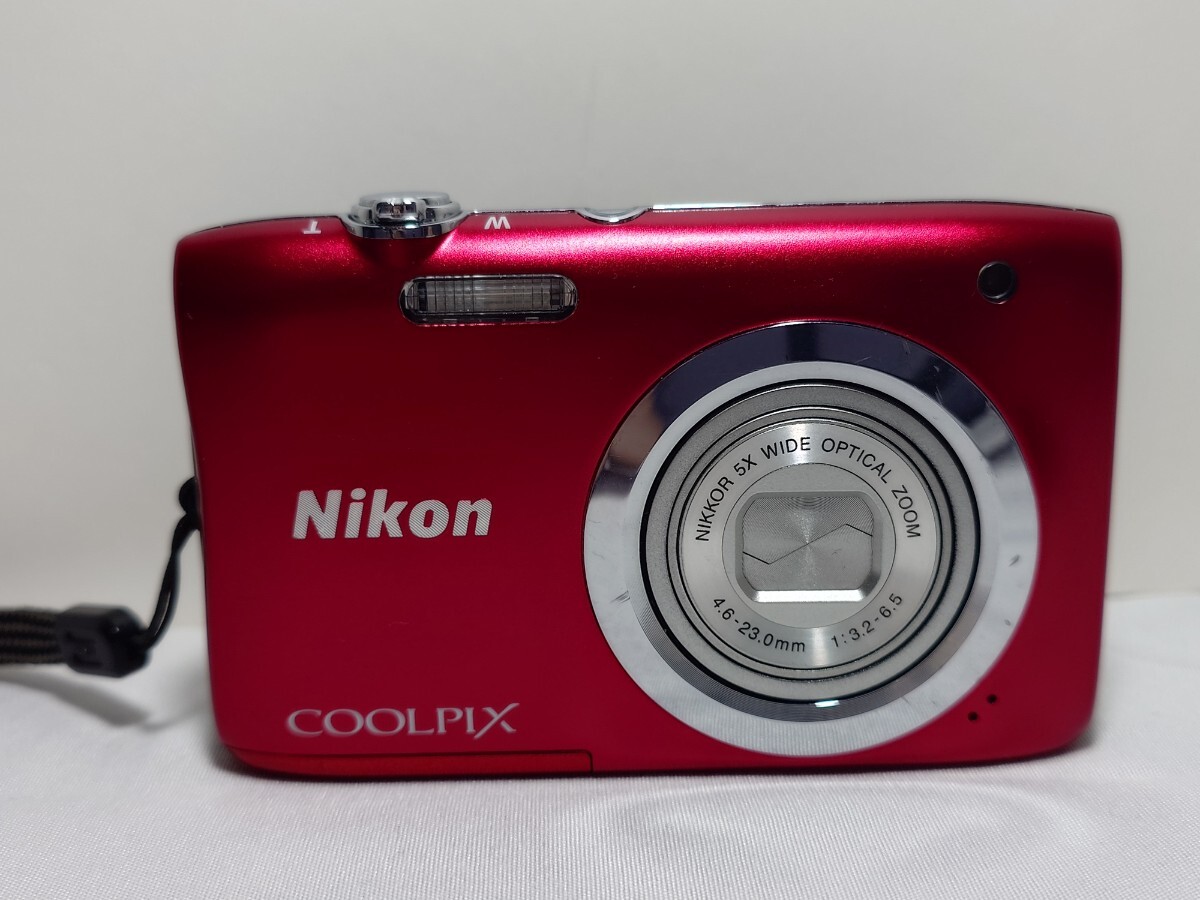 「K66」【Nikon / ニコン】COOLPIX A100 レッド コンパクトデジタルカメラ