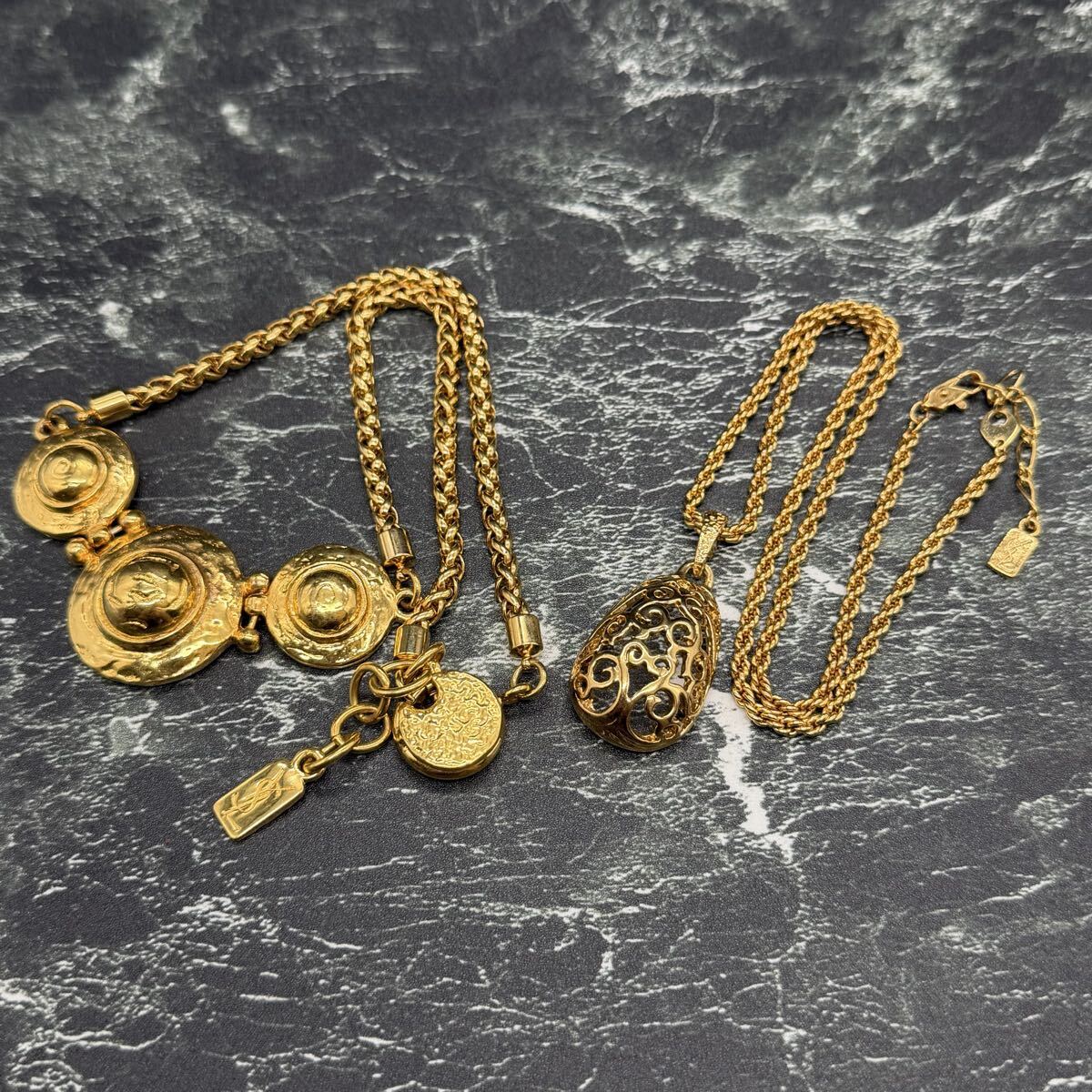 《YM-S006》YVES SAINT LAURENT イブサンローラン YSL ネックレス ゴールド アクセサリー 