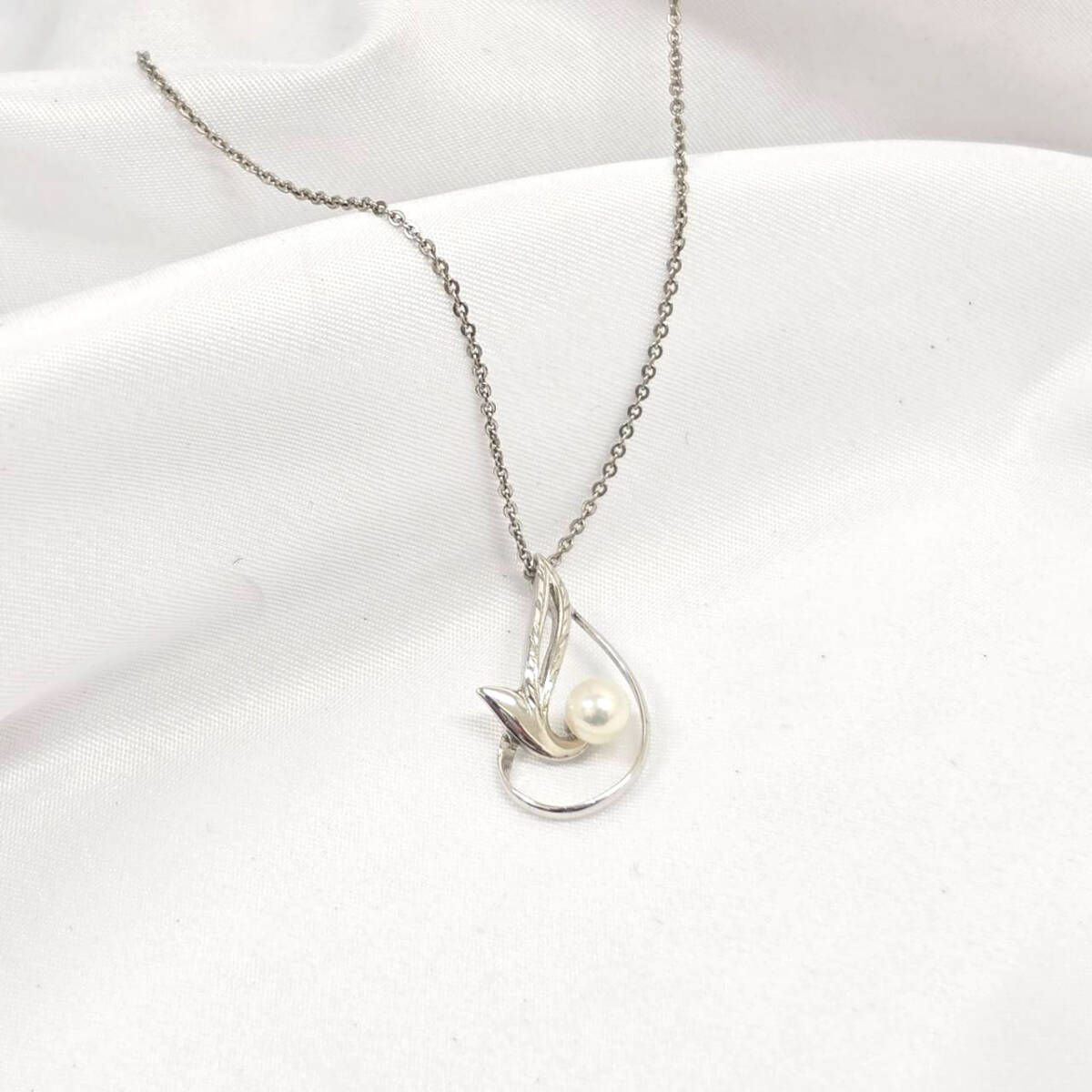 1000円スタート！MIKIMOTO ミキモト 本真珠 ネックレス パール 約4～5mm SV925 美品 レディース