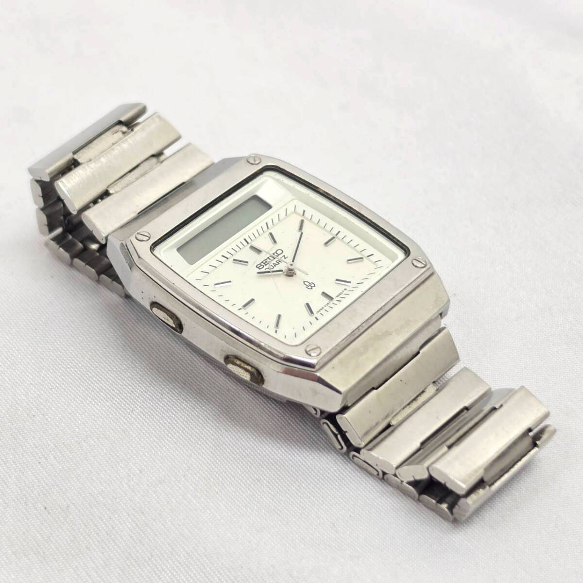 1円スタート！希少！SEIKO quartz メンズ 腕時計 H357-5030 クォーツ セイコー スクエア ヴィンテージ