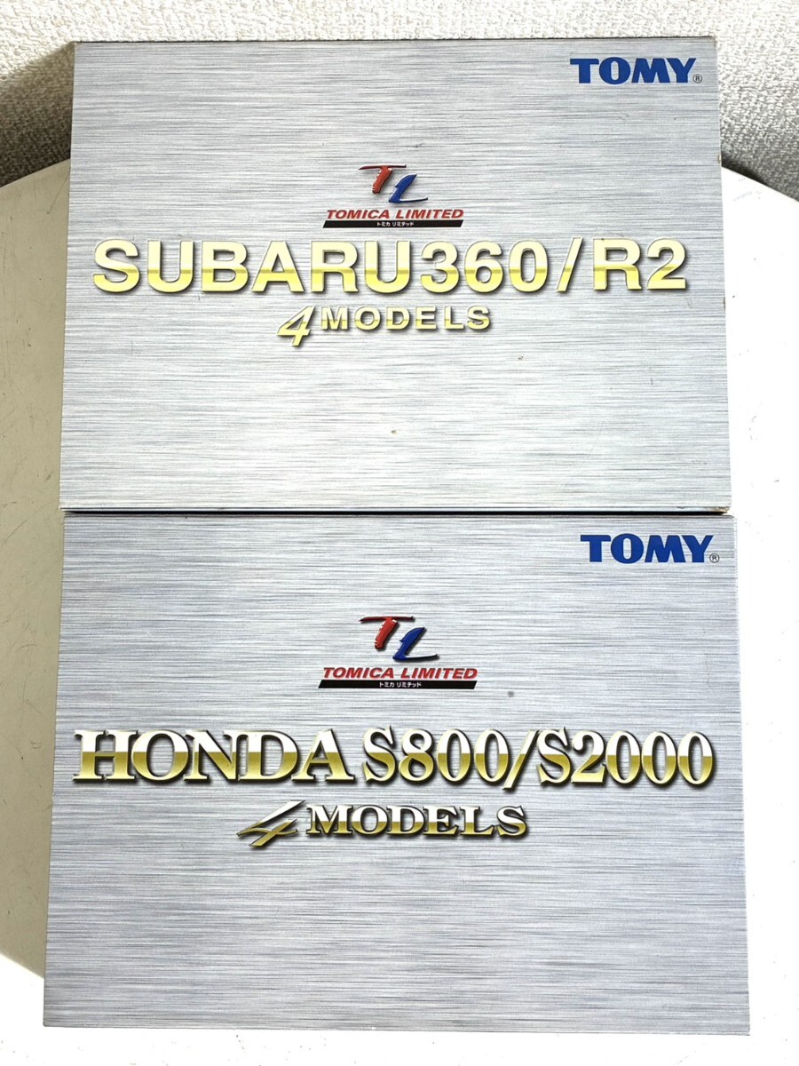 【未使用品】 TOMY トミー トミカリミテッド ホンダ S800/S2000 4台セット スバル360/R2 4台セット 2点セット