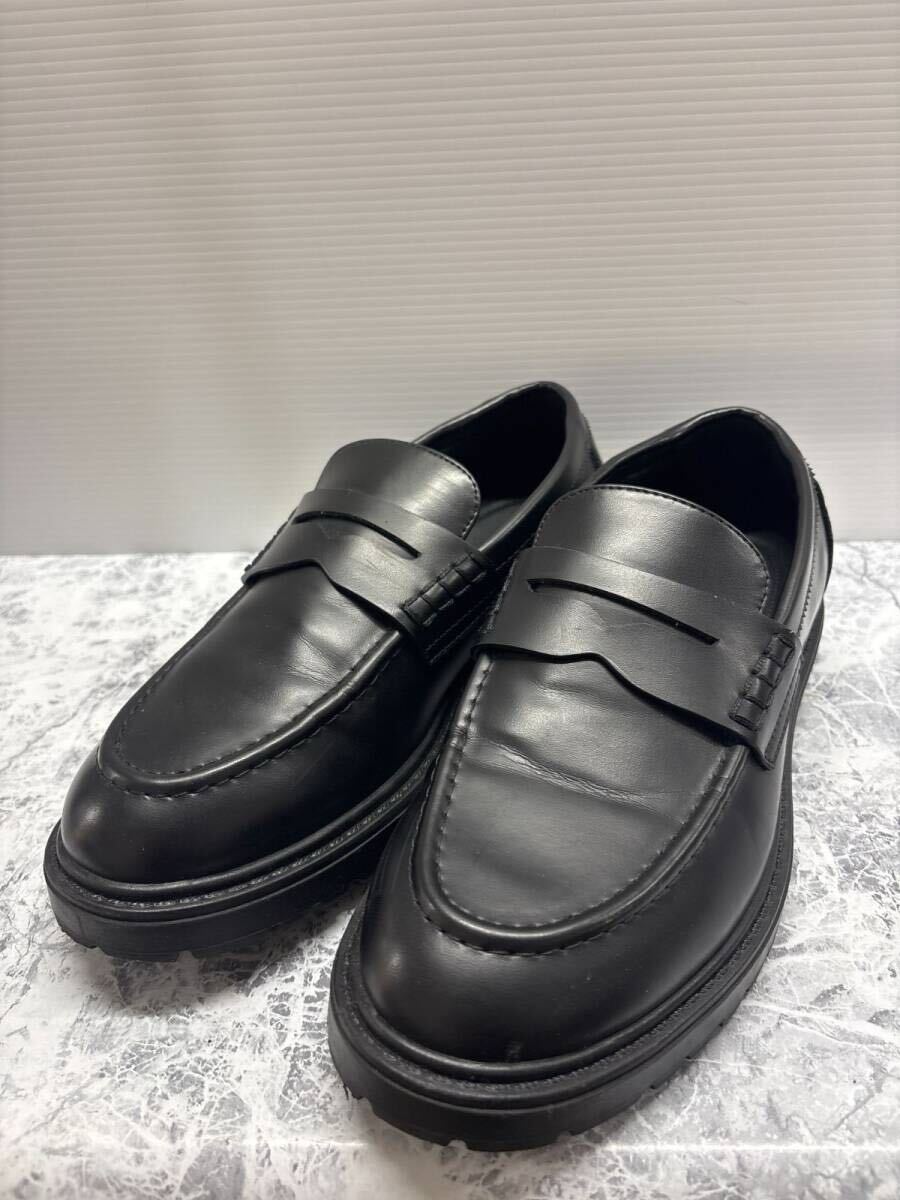 ★★送料無料【美品】ZARA ザラ トラックソール ローファー ブラック サイズ40 厚底 約25.5cm〜26.0cm相当 ＃351