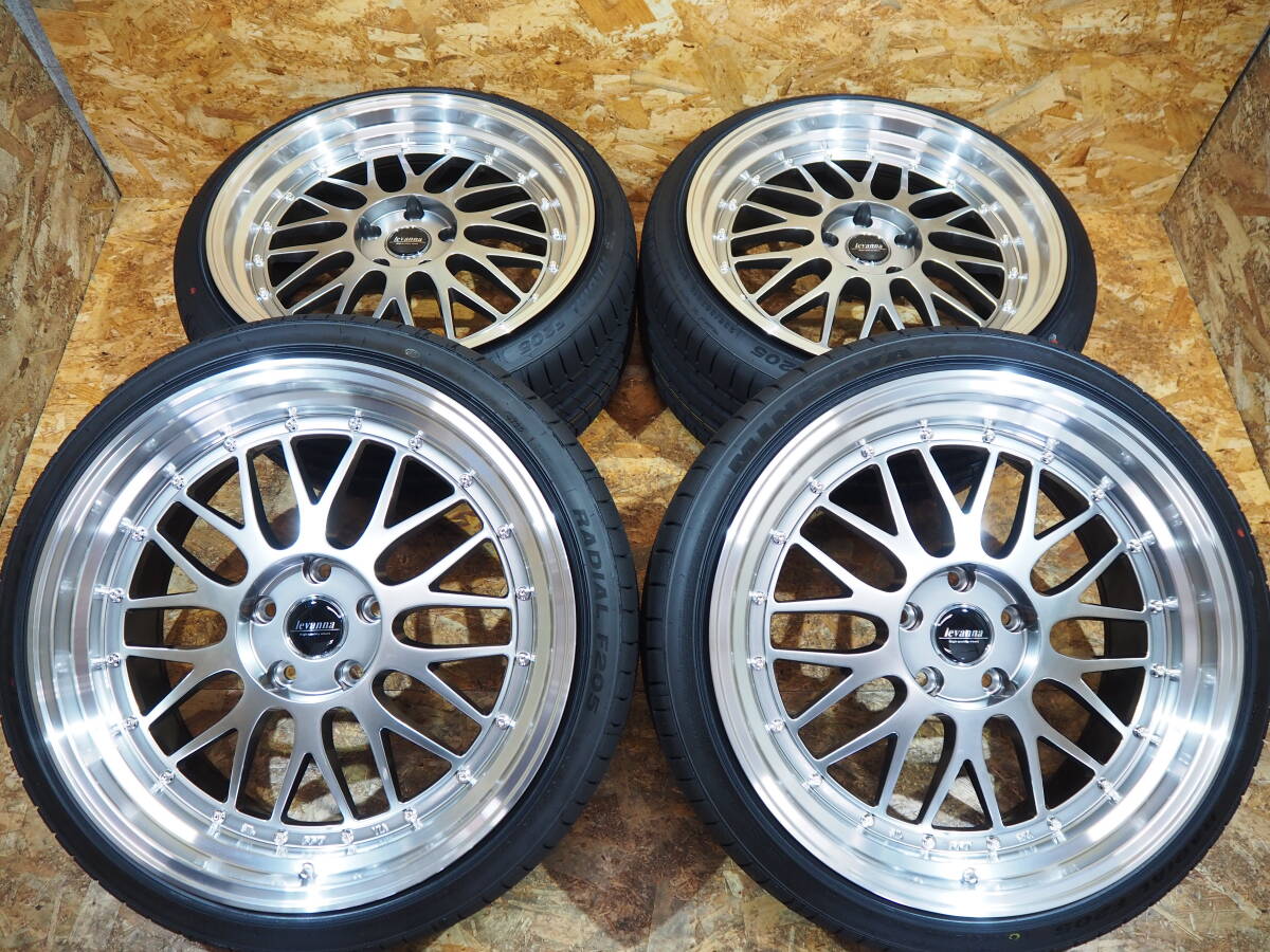 新品☆VIPセダン 引っ張り仕様☆即納☆高級 深リム メッシ levannaV10-EX FFT 19inc 9.5J+40 5H114.3 新品 235/35R19 SET クラウン マークX