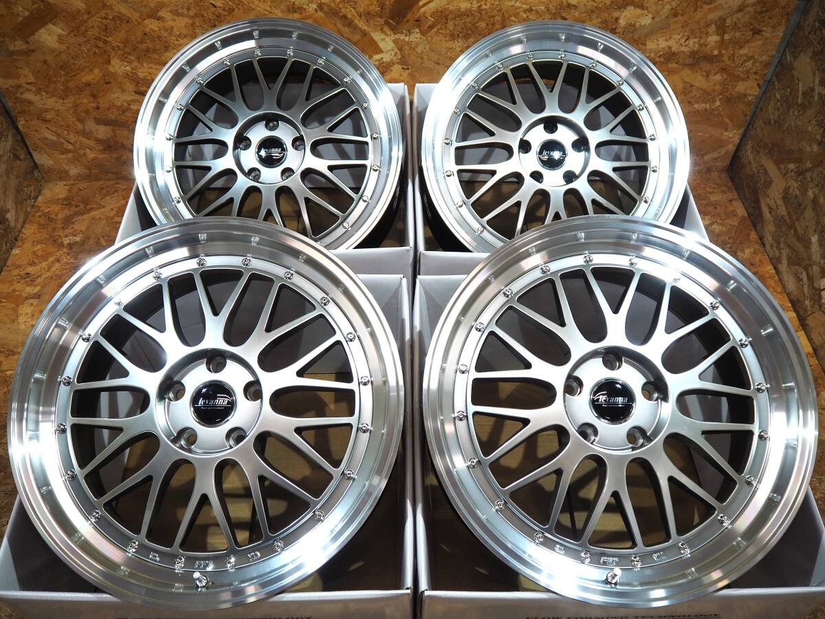 即納 新品 4枚☆フローフォーミング☆高級 メッシュ 深リム levanna V10-EX FFT 19inch 8.5J+42 5H114.3 アルファード ヴェルファイア 等に