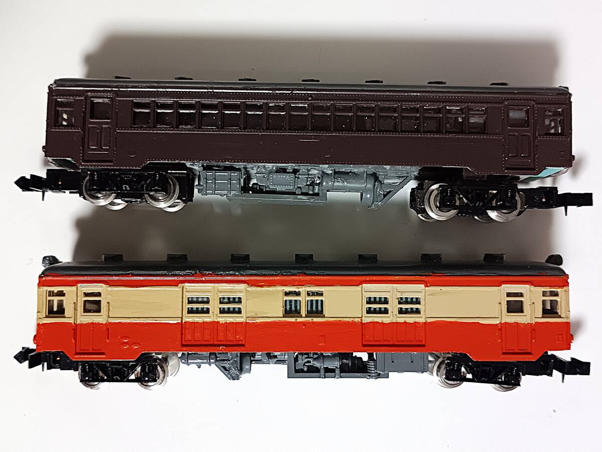【ゆうパケットポストミニ発送】グリーンマックス　国鉄キハ04形+キニ05形　キット組立品　動力あり　ややジャンク　ぶどう色・国鉄標準色