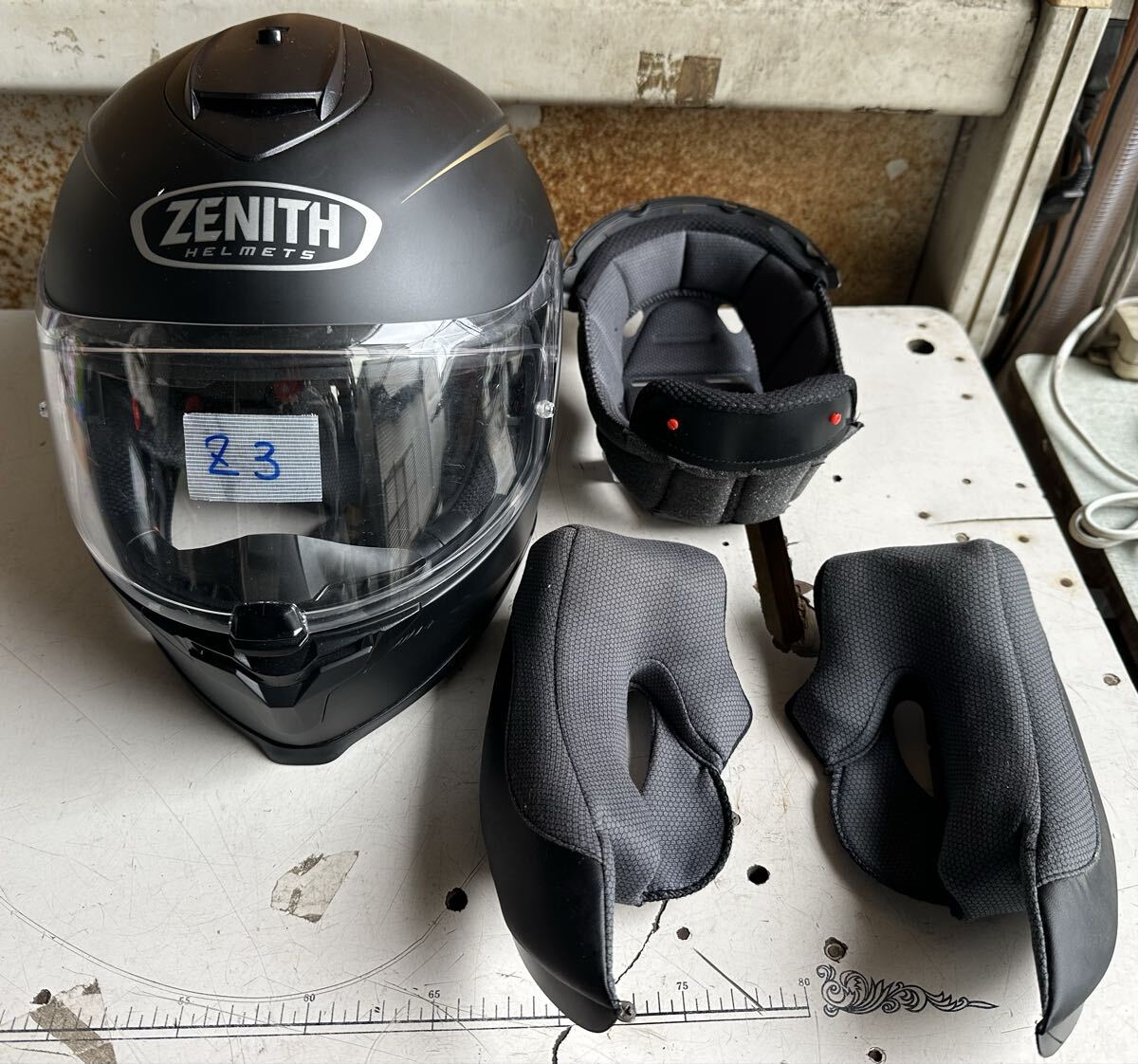 (Z3)ZENIS ゼニス フルフェイスヘルメット YF-9 YAMAHA発動機 Sサイズ 中古美品